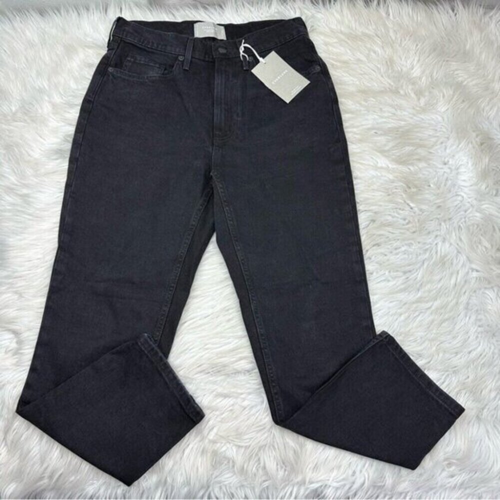 Everlane The Original Cheeky Straight Leg Jean Coal Black‎ Organic Cotton 28 NWT